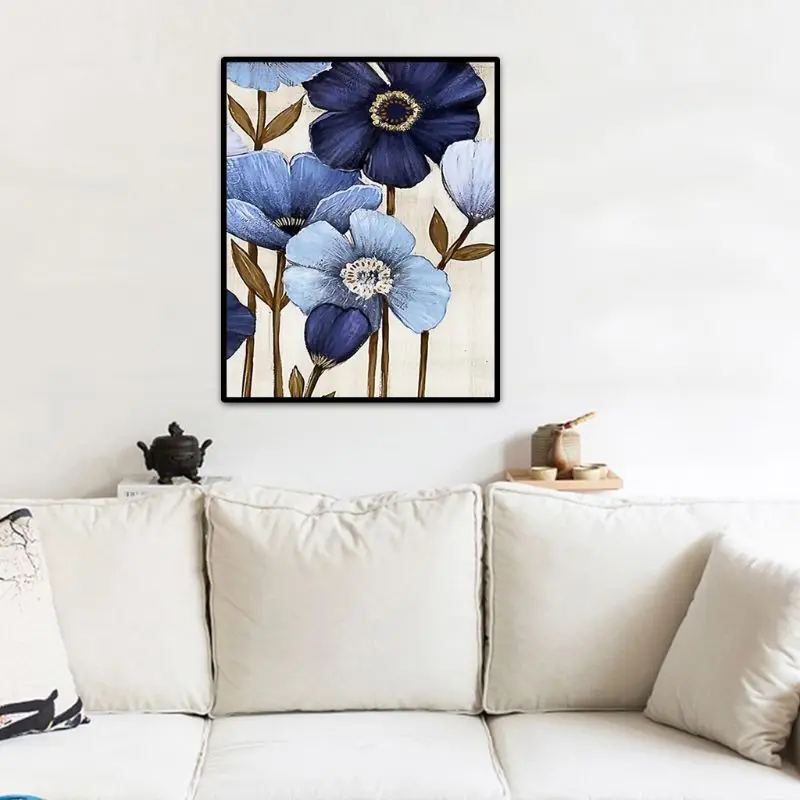 Набор для рисования по номерам на холсте с кисточками | Дом и сад