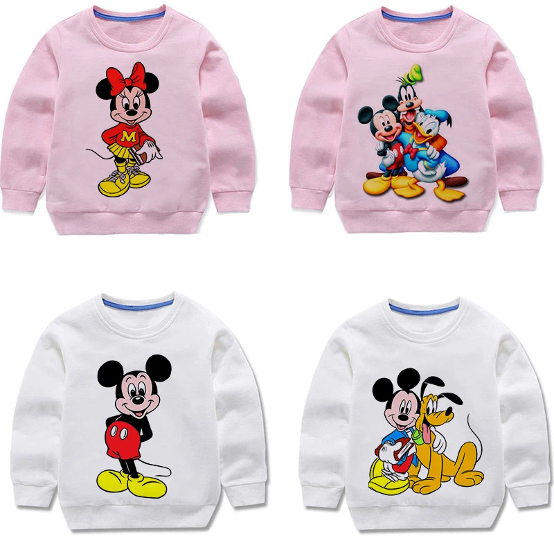 

Disney Autumn And Winter Children Clothes Boys Girls Hoodies Print Mickey Donald Duck Sweatshirt Cartoon Fashion Long Sleeve Top