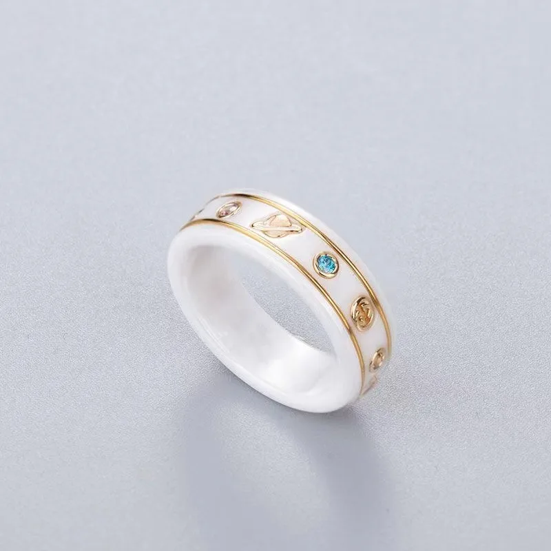 

Luxury Jewelry 1.1 Retro Ceramic Multi-Element Diamonds To Attend The Banquet Men's Classic Ring