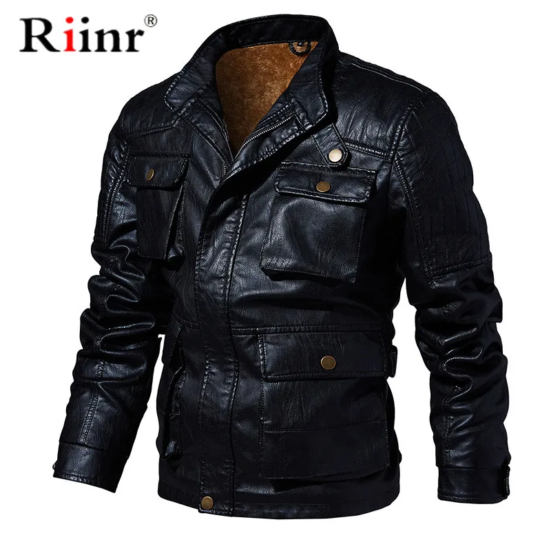 Мужская бейсбольная куртка из искусственной кожи Pilot Повседневная Роскошная