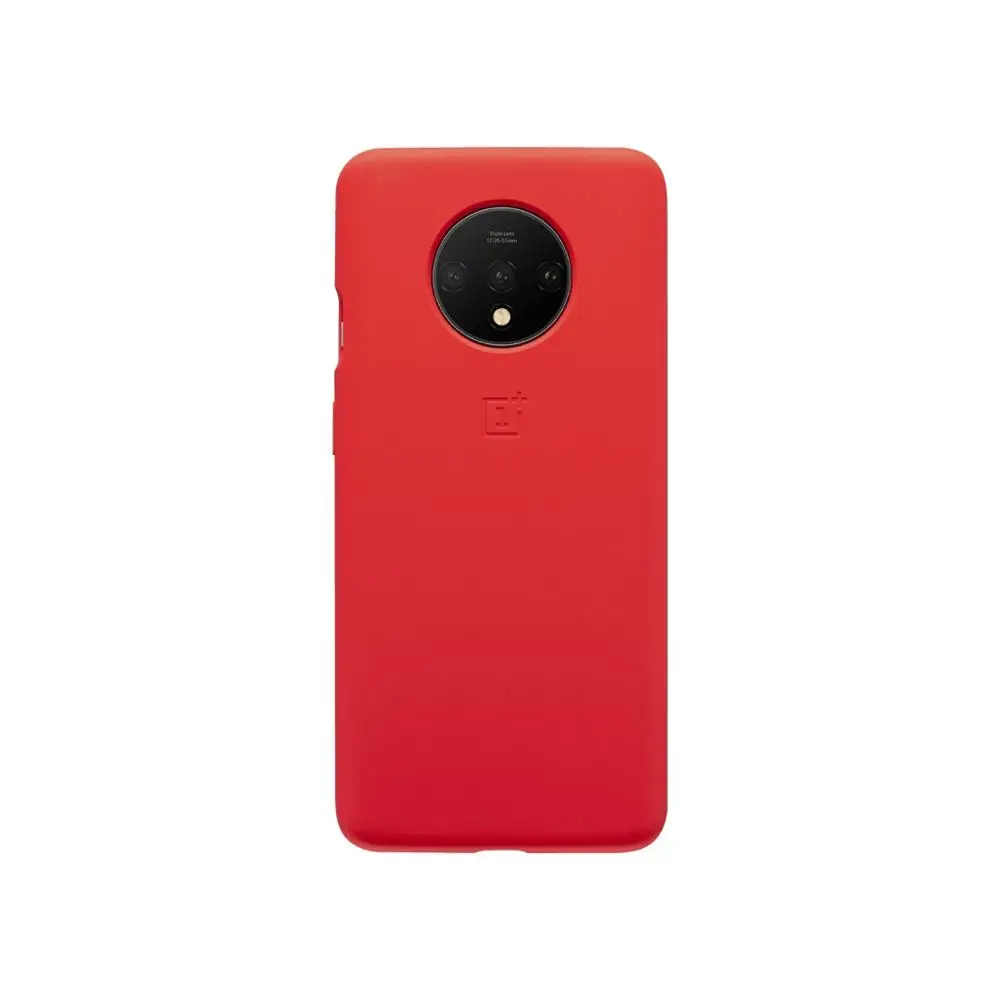 Oneplus 7/7 Pro/7 T/7 T Pro Чехол Официальный запас песчаник бампер нейлоновая Защита задняя крышка - Цвет: Silicone Red