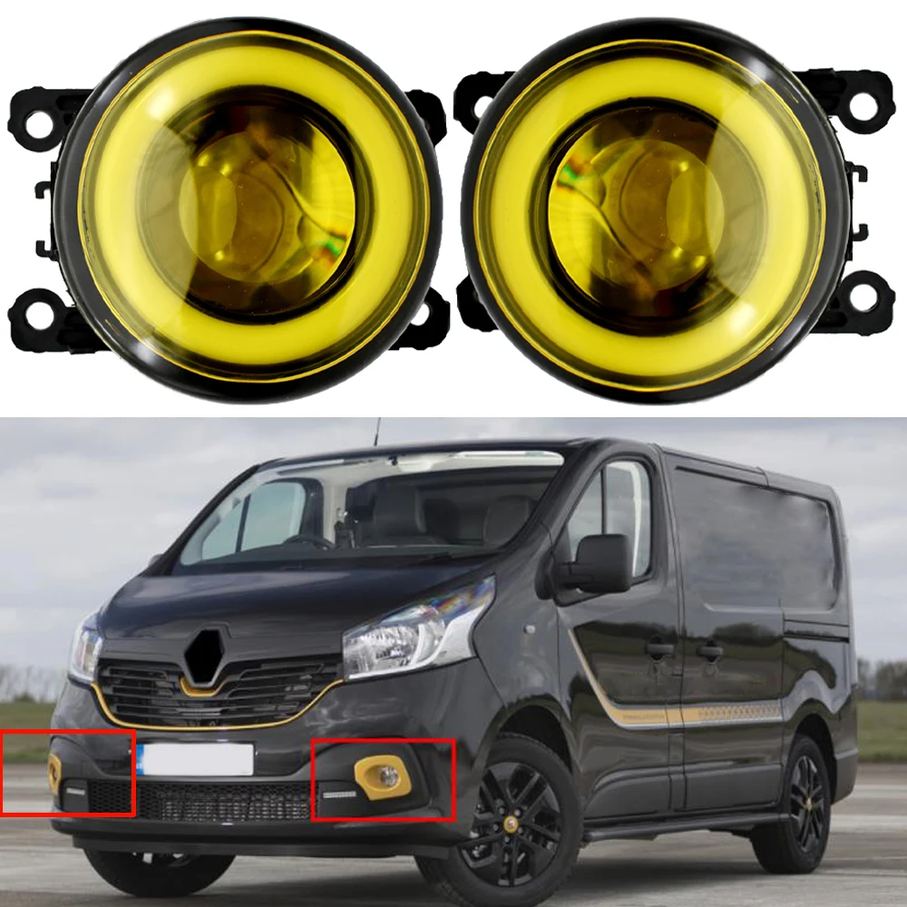 

Новый светодиодный Ангел глаз DRL для Renault 3 X82 NV300 2016-2020 светодиодный противотуманный светильник s противотуманной фары объектив фонари дневн...