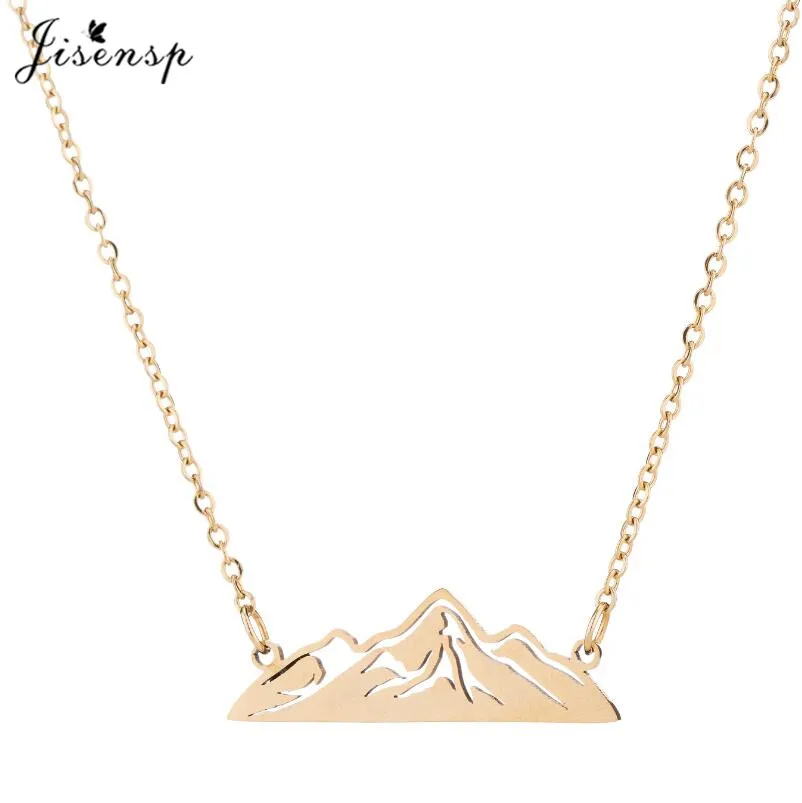 Jisensp винтажное нежное ожерелье с подвеской в виде Снежной Горы модные ювелирные