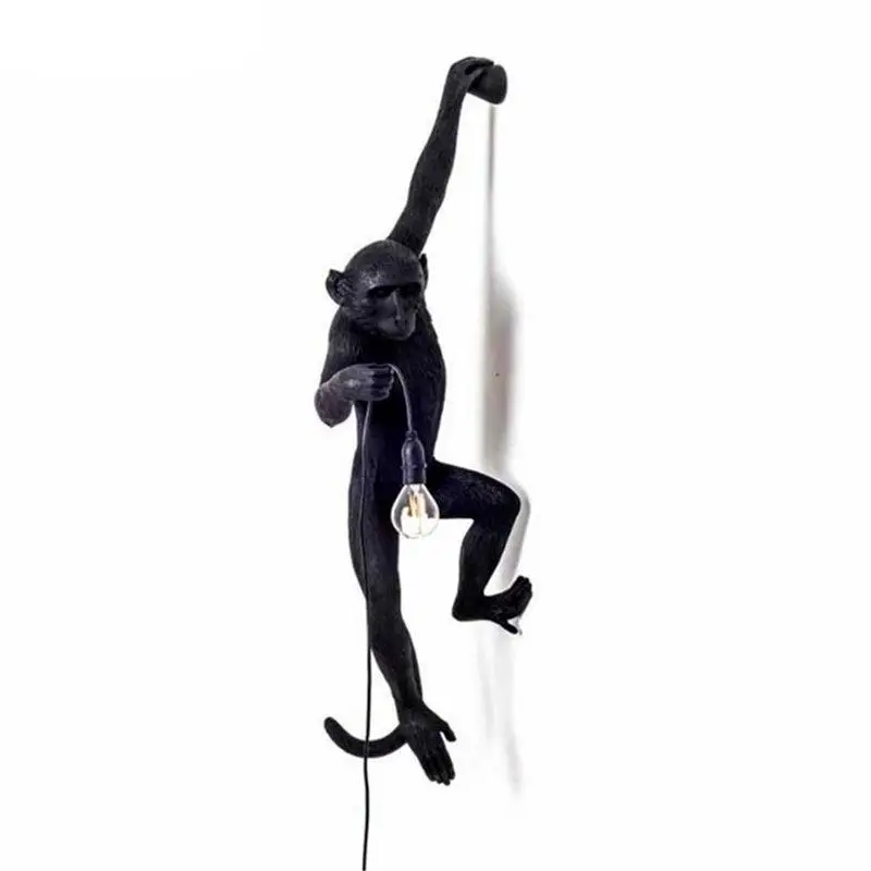 

Modern Resin Monkey Led Wall Lamp, Industrial Style Decorative Lamp, Living Room Animal Wall Lamp, Hotel Bedroom Indoor Lighting