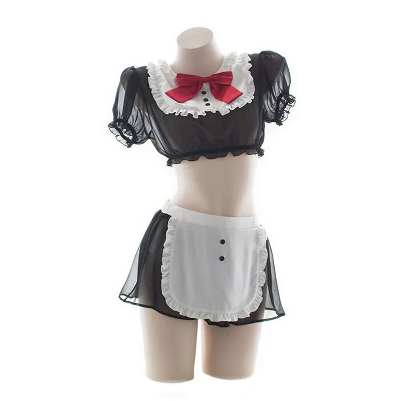 Милый костюм горничной из аниме нижнее белье кавайная Японская Школьница