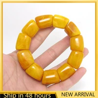 baltic natural honey wax amber old honey wax round bead loose bead bracelet bracelet mens and womens nectar bracelet