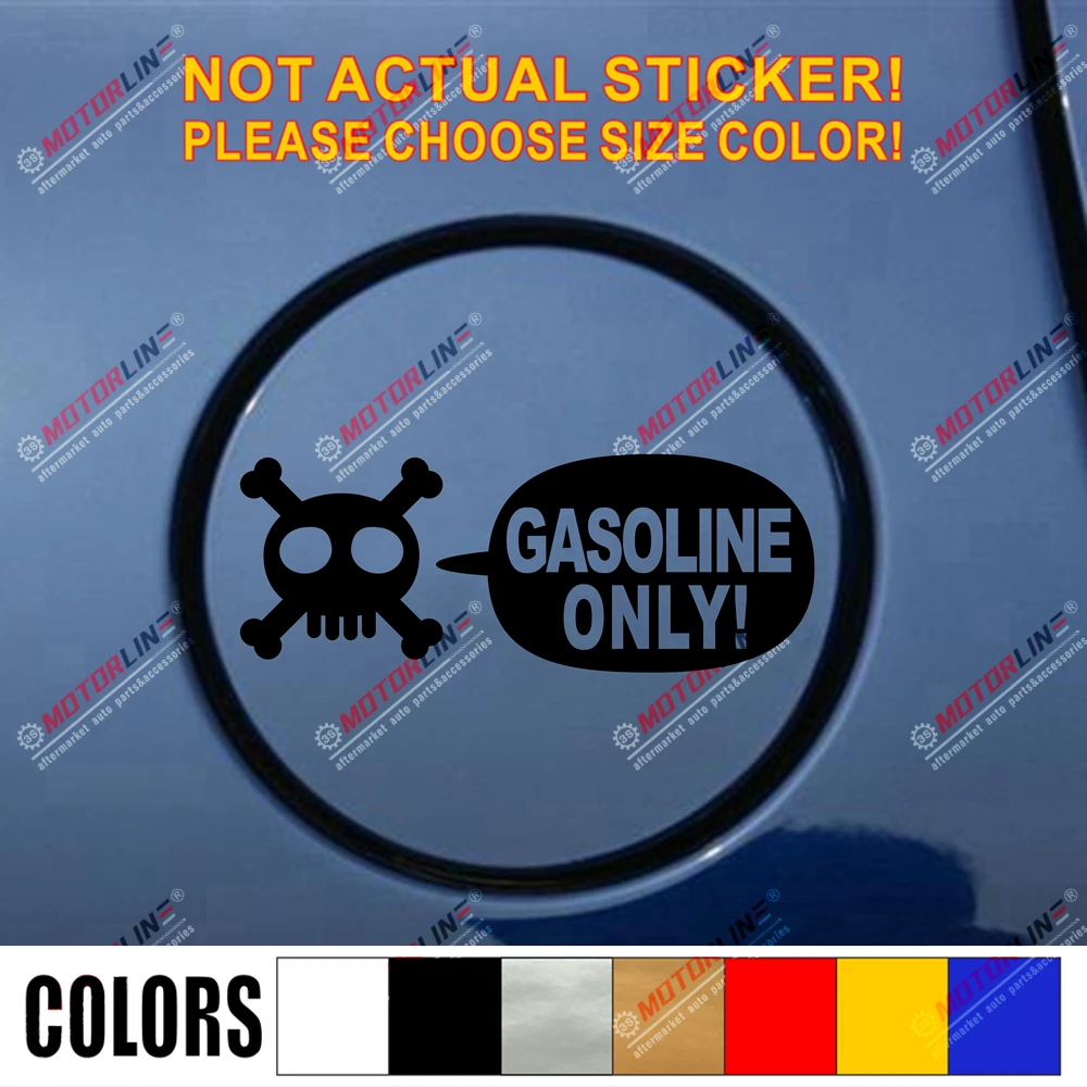 Только бензиновая топливная крышка крышки наклейка череп автомобиль виниловая