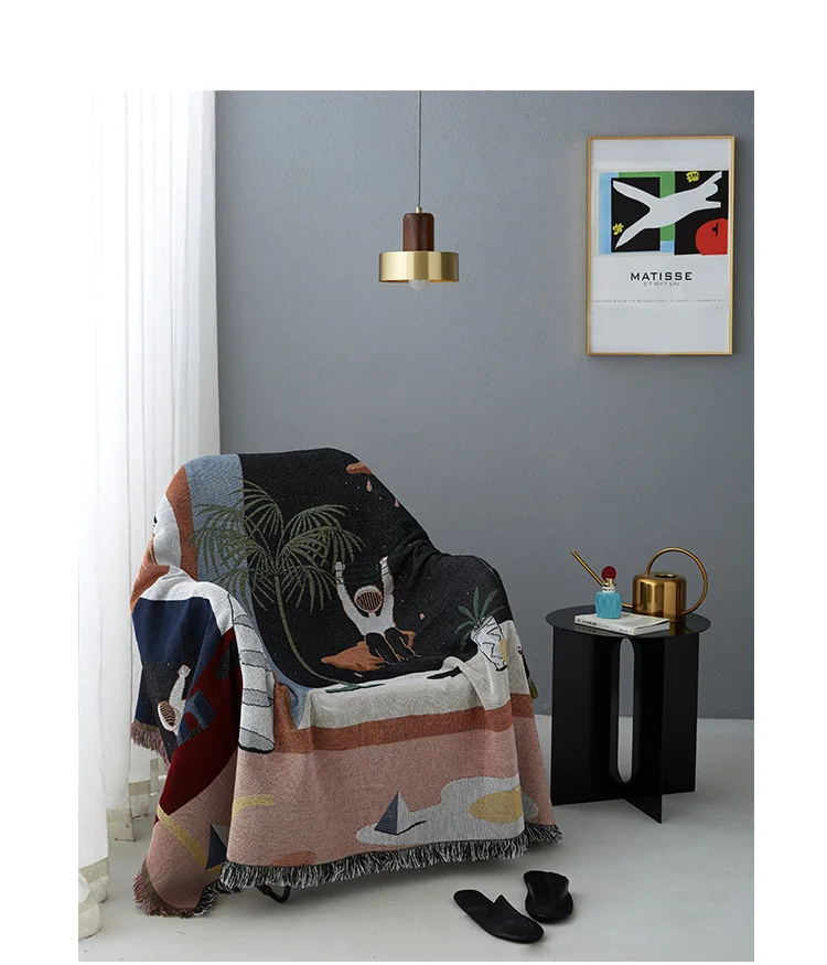 Космическое трикотажное одеяло с нитью диван плед для путешествий ТВ мягкое