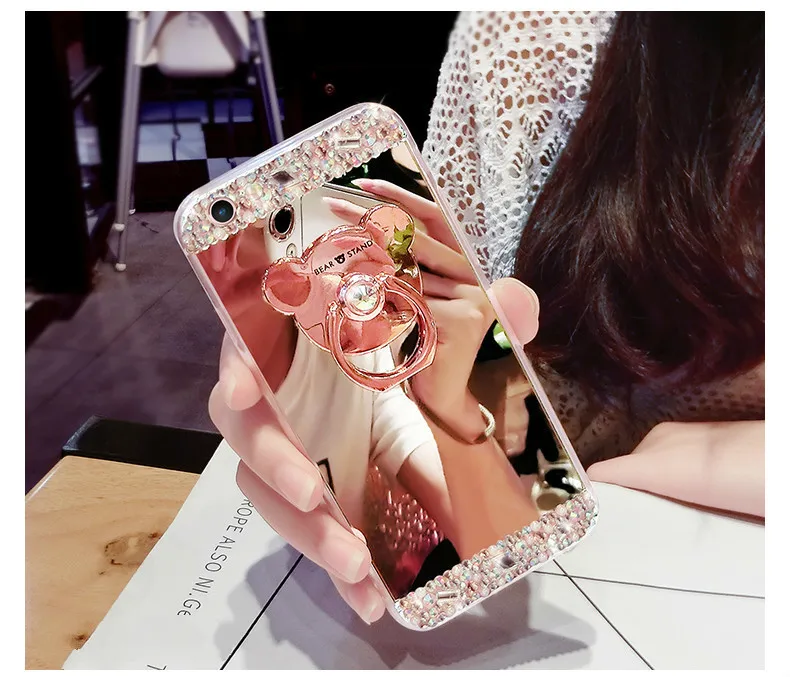 Кристальный чехол для телефона для iPhone 11 Pro Max, Роскошный чехол с бриллиантами для iPhone 7, 8, 6, 6s Plus, стразы, зеркальный чехол для iPhone XS, XR, Xs, Max
