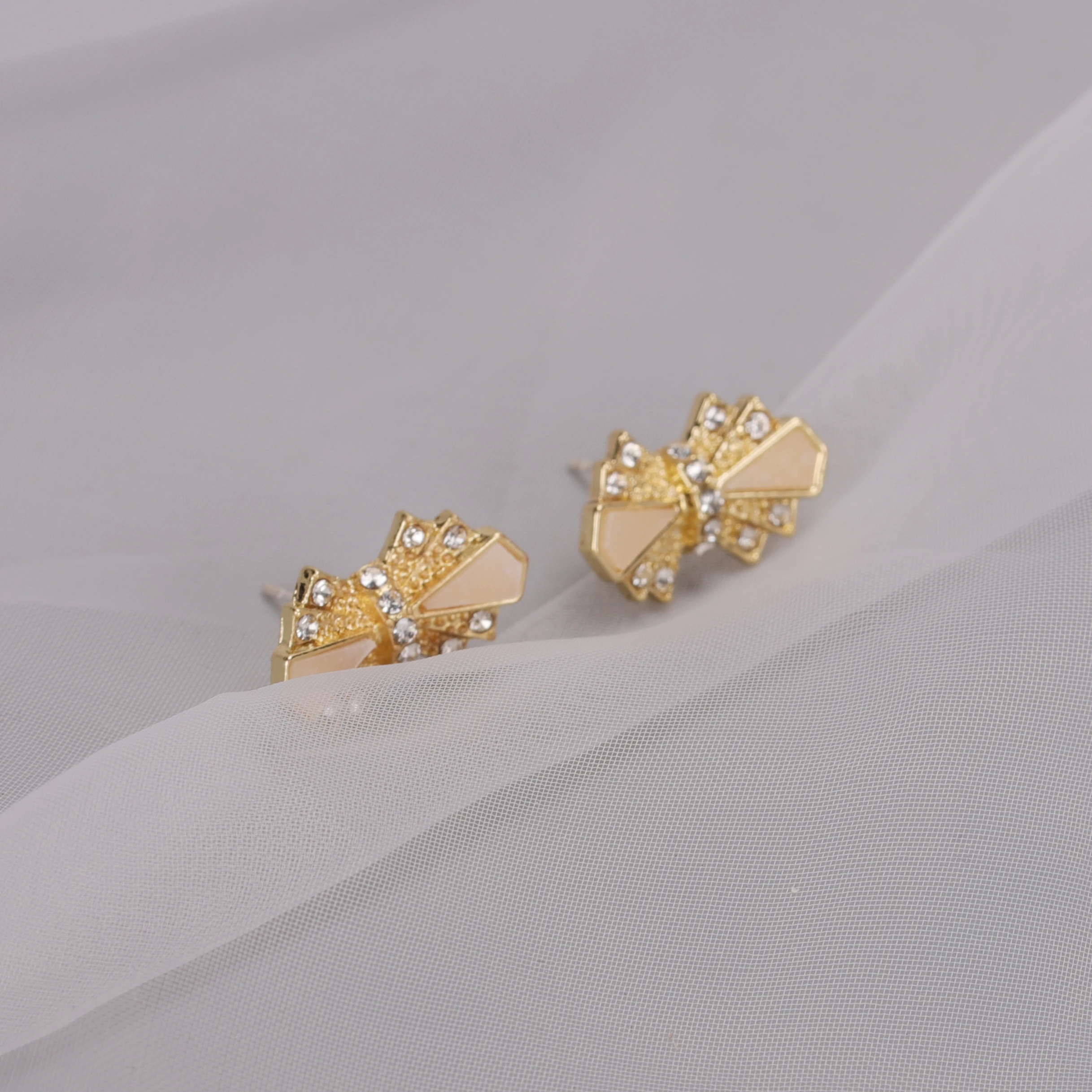 Корейские Роскошные романтичные эмалевые серьги с бантом и бабочкой гвоздики