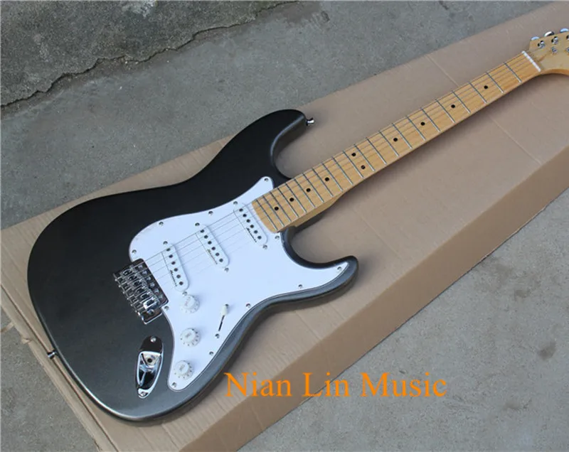 6 ой Электрогитары темно серые Цвет тела кленовым грифом 22 Лады белый накладку