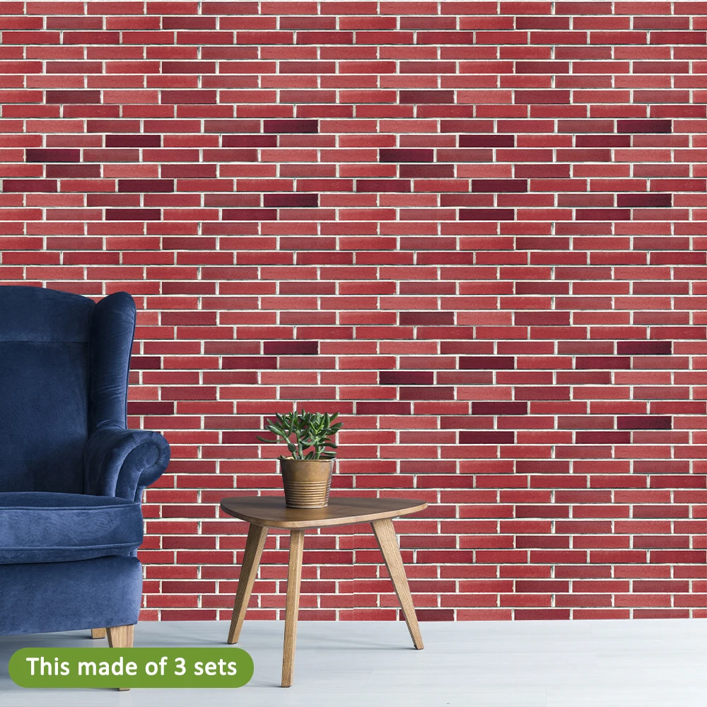 

21*100cm*7pcs Classice Brick Pattern Laptop Sticker Cabinet Sticker Waterproof Floor Sticker For Kitchen Bathroom Wallpaper