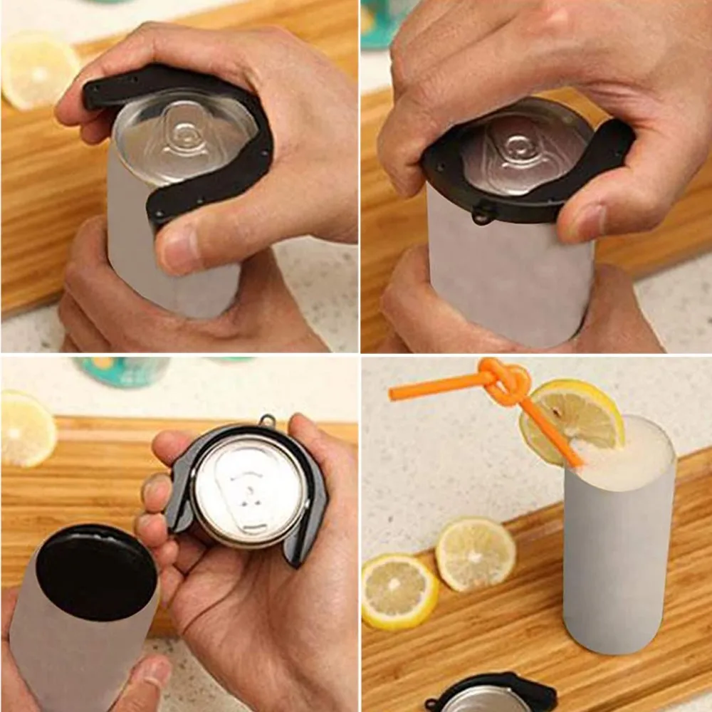 

1pcs Universal Topless Can Opener Smooth Edge Safety Manual Beer Openers Handheld Soda Can Openers Ez-Drink Opener Bottle