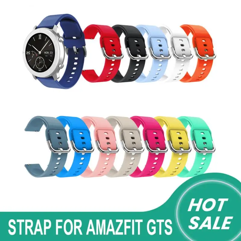Ремешок силиконовый для смарт-часов Amazfit GTS браслет Huami Bip U /Lite 2 1 шт. 20 мм/22 мм 42 мм/47