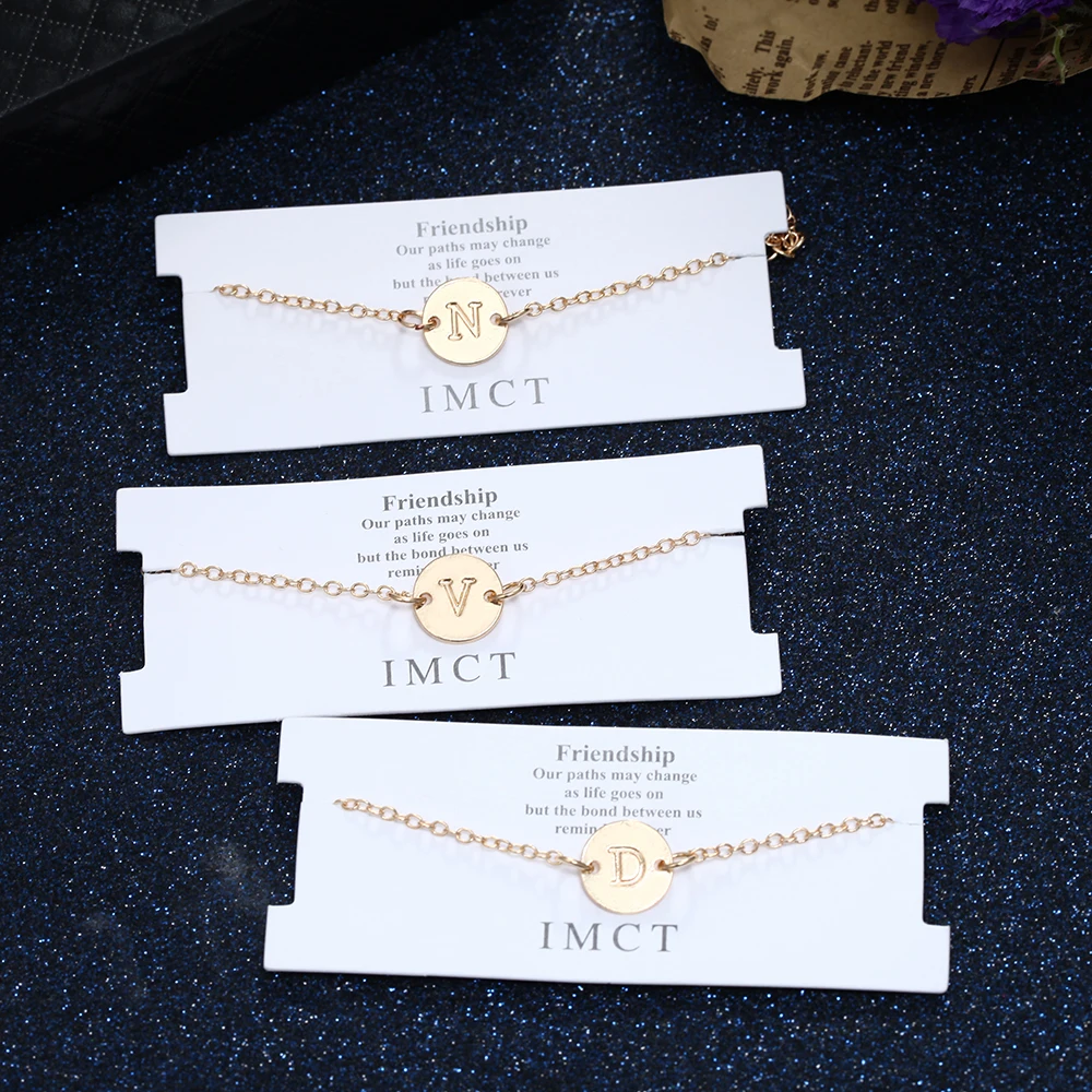 26 букв имя женские браслеты пара браслет цепь лучшие друзья для женщин