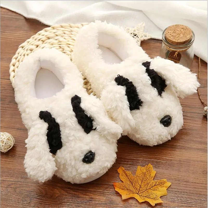 2020 New Ladies Fashion Autumn Winter Cotton Slippers puppy Home Indoor Slides Winter Warm Shoes Womens Cute Plus Plush Slippers