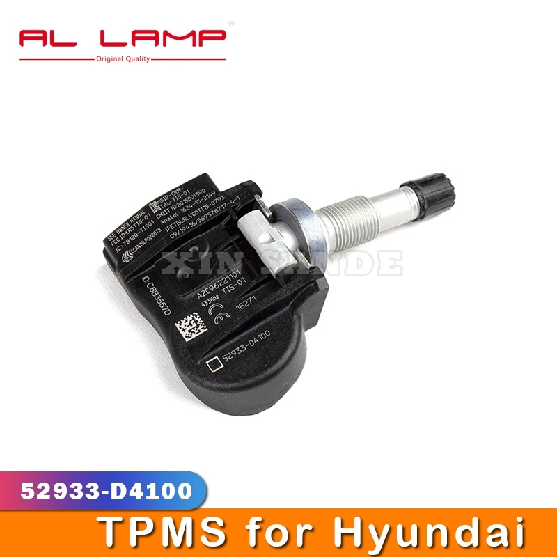 52934 D4100 433 МГц датчик давления в шинах TPMS Датчик для Hyundai Genesis Santa Fe Kia Optima 2014 2020 52933