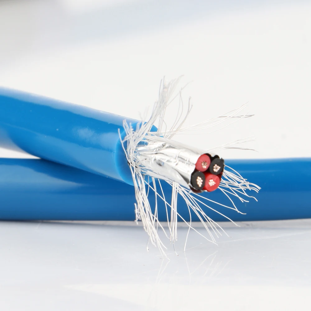 Высокочистый медный с посеребренным RCA межсоединительным кабелем