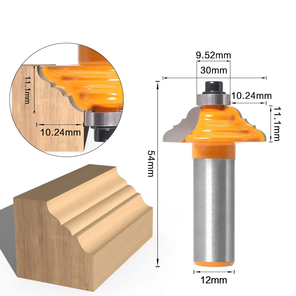 1 шт. 12 мм хвостовик фреза двойной Римский окантовка Фрезерный резак резьба по