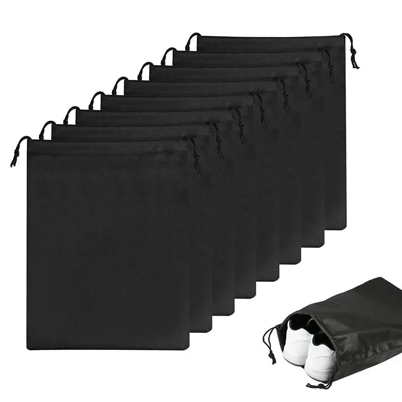 

8 Pcs Shoes Bag, Cover Shoes Black Waterproof Anti-dust Storage Portable Bags for Travel Sports