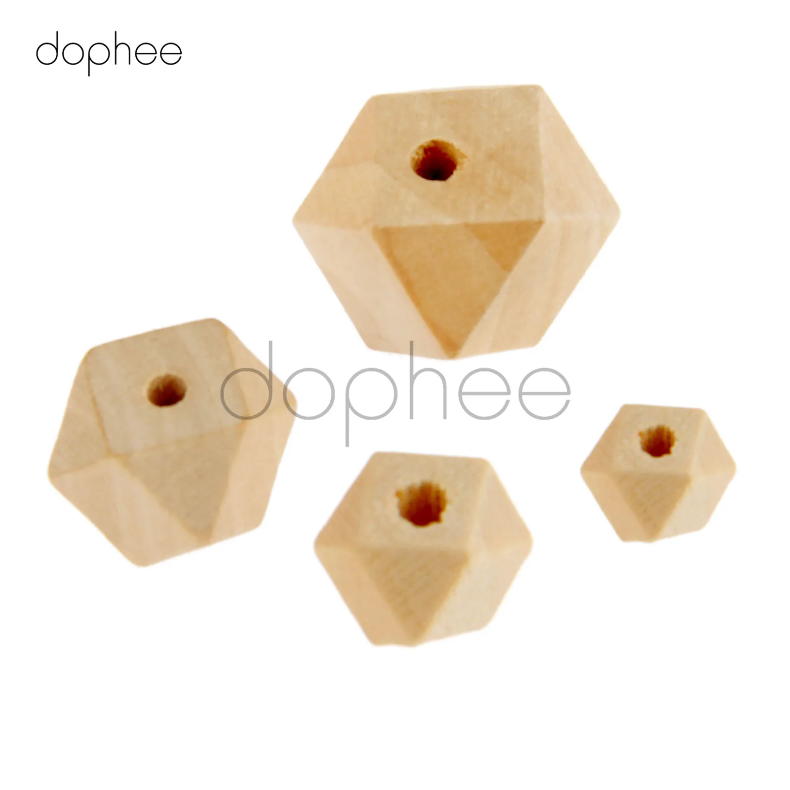 Dophee 5 50 шт. искусственные деревянные геометрические бусины разных размеров