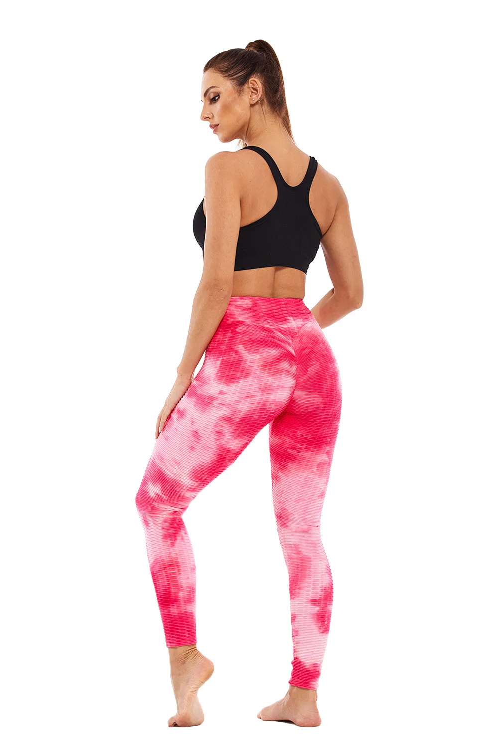 

New Bumps Style tie-dyed Sweety lady Clothing Push Up Leggings Sexy High Waist Pants Workout