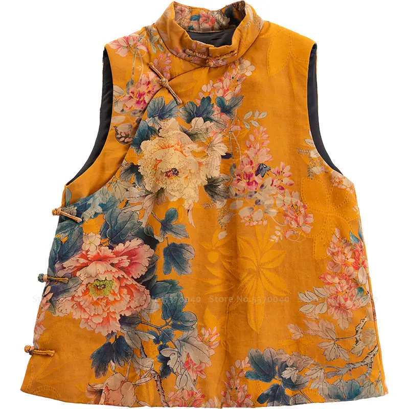 Для женщин Традиционный китайский Стиль жилет моды Восточной одежды в стиле