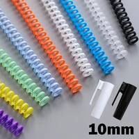 10mm plastic paper binders loose leaf 30 holes binding spiral coil diy notebook ring coils booking strips school office supplies