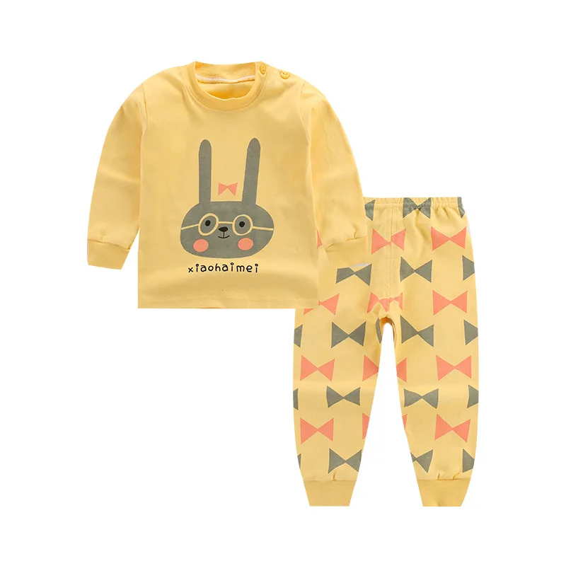 

2021 New Children's Autumn Clothes Long Trousers Cotton Girl Boy Home Clothes Korean Version Of Underwear Set(top+pant)