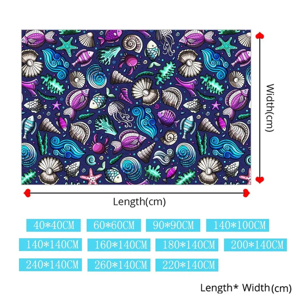 Новая модная скатерть с узором в виде ракушек кухонная Водонепроницаемая