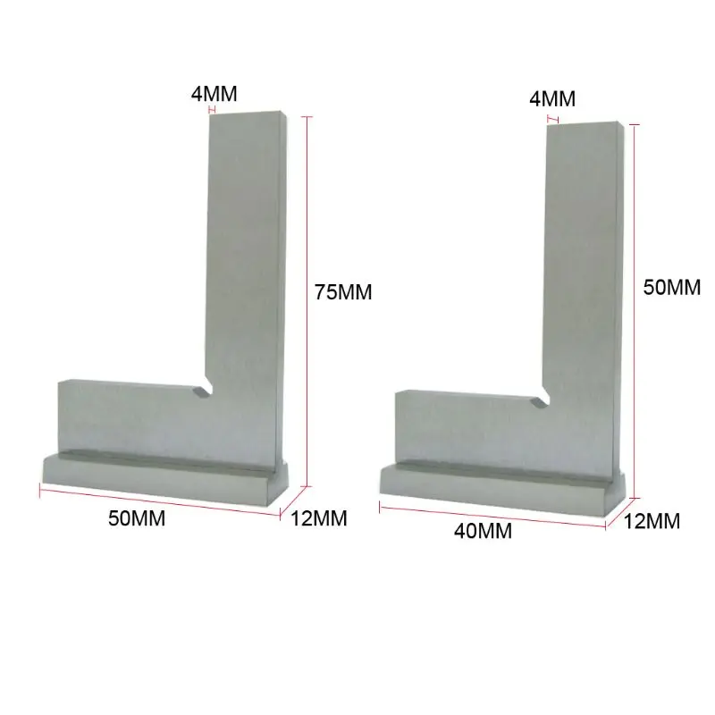 Машинистская квадратная 90 ° угловая закаленная стальная Инженерная линейка