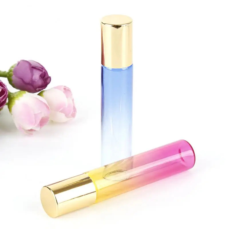 10 мл градиент цветные стеклянные флаконы для эфирных масел косметический лосьон