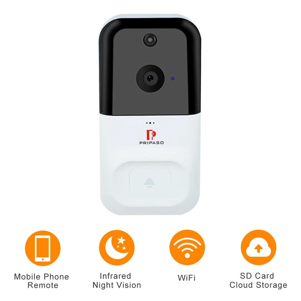 Smart Intercom Phone Call Door Bell 720P IP Camera Wireless Wifi Video Doorbell Infrared Night vision with 32G TF Card enlarge