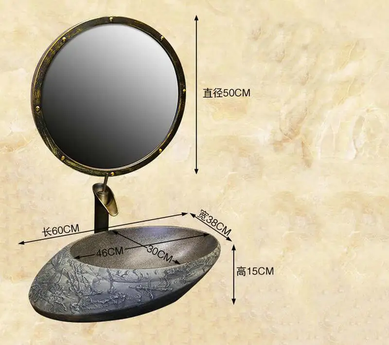 Новая Геометрическая овальная керамическая раковина для ванной комнаты |