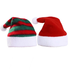 Pet Christmas Hat Cat Holiday Day Dog Striped Headdress Cosplay Funny Red Cap