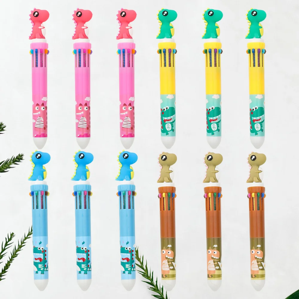 

4Pcs 10 Colors Cartoon Design Ballpoint Pens Creative Signing Pens Student Stationery School Supplies