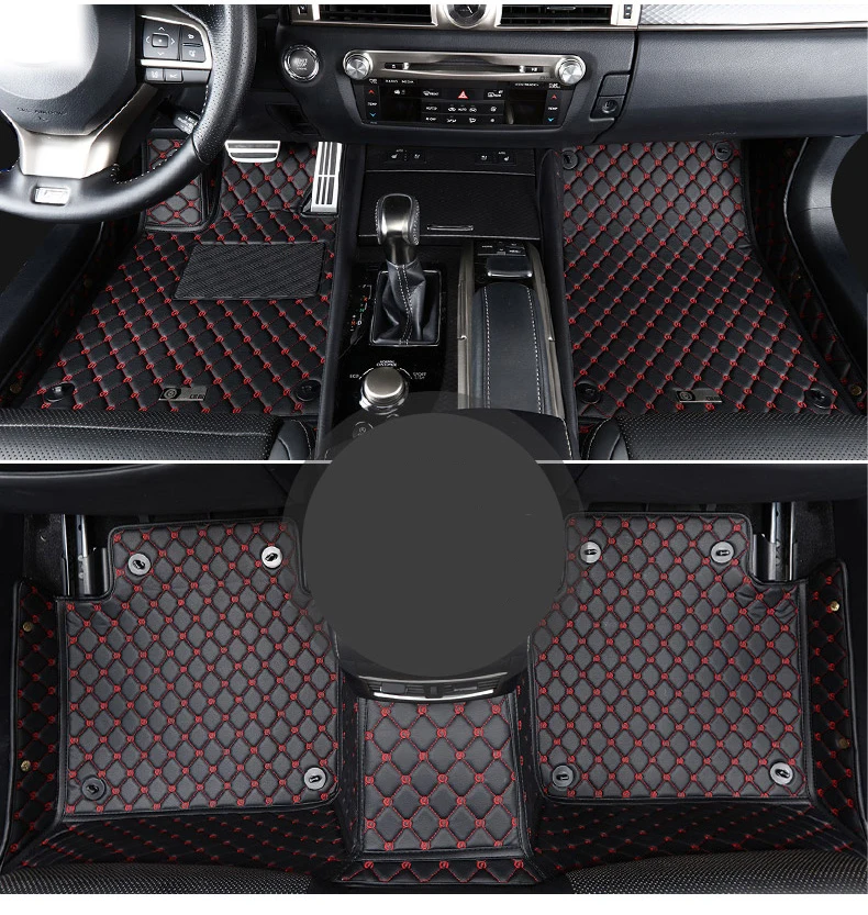 

leather car floor mats for lexus gs gs200 gs300 gs450h 2005-2019 2018 2017 2016 2015 2014 cover carpet rug