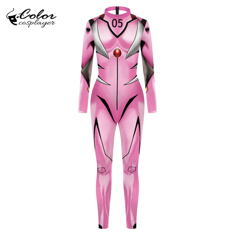 Color Cosplayer Pink Anime Evangelion Cospaly Costume For Women Comic Cartoon Bodysuits Purim Carnival Cosplay Party Clothing |