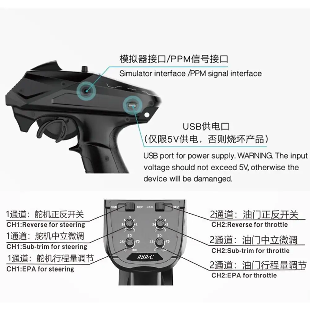 

RCtown X6 2.4G 6CH Transmitter with X6FG Receiver for Q65 MN-90 Rc Car Boat Tank Model Parts