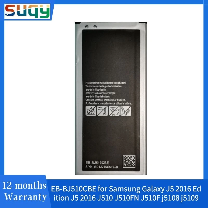 

Suqy for Samsung Galaxy J5 2016 Battery for Samsung Galaxy J5 2016 Edition J510 J510FN J510F J5108 J5109 Batteries Bateria Track