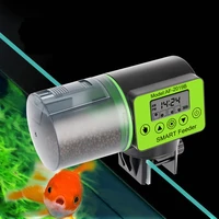 smart automatic fish feeder 200ml aquarium tank timer feeder lcd indicates feeding dispenser portable timer aquarium accessories