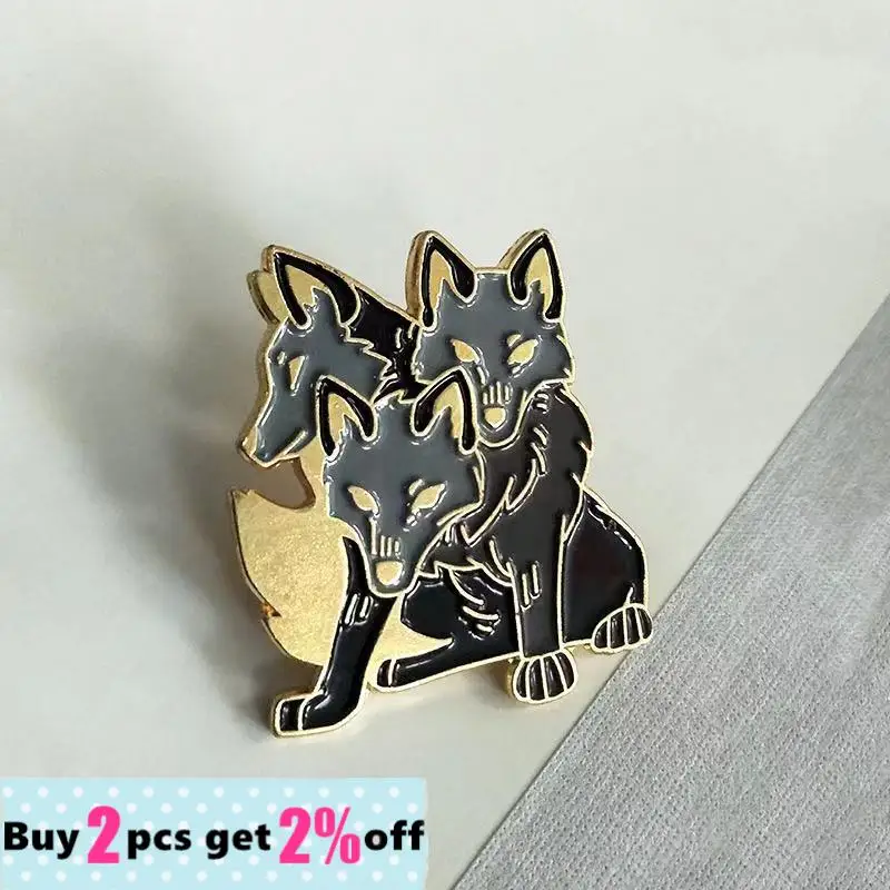 Заказные булавки Cerberus броши в древней греческой мифологии значки металлическая