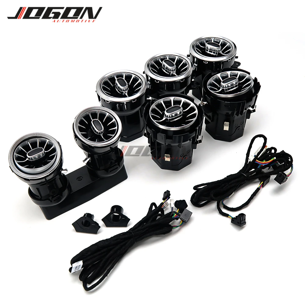 

Dashboard Console AC Condition Air Vent Outlet Turbo Trim Atmosphere Ambient Light For Mercedes Benz A Class W177 2019 A250 A45