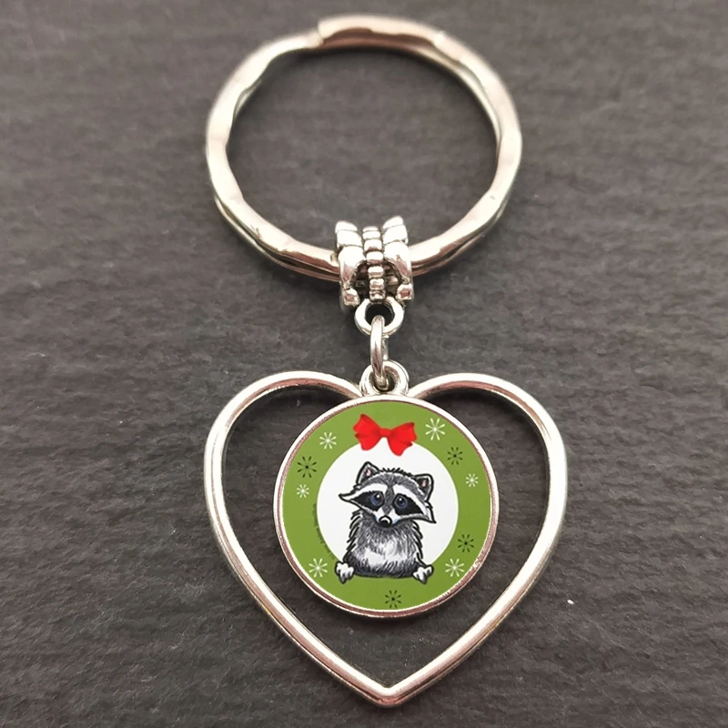 Брелок с подвеской в виде енота очаровательное Ювелирное Украшение изображением