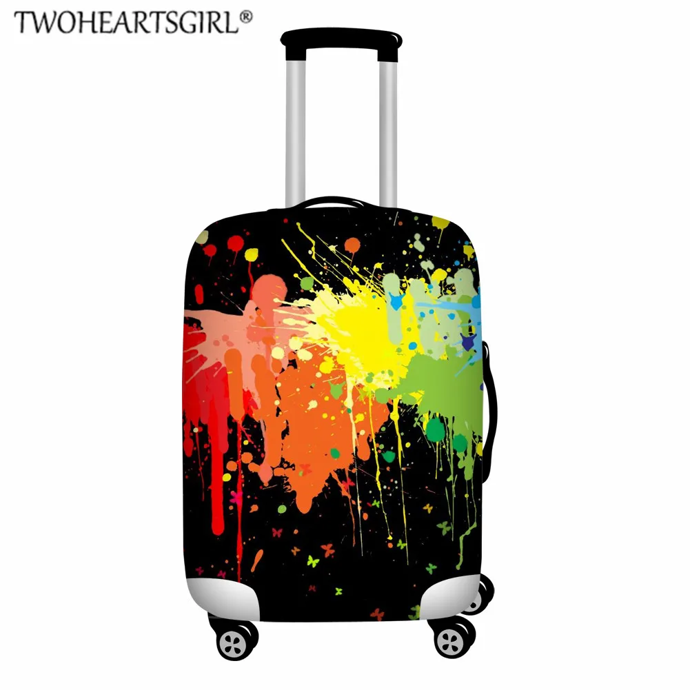 

Радужный Чехол для багажа twoheart sgirl с граффити, утолщенный Эластичный Защитный чехол для чемодана 18-32 дюйма, пылезащитный чехол для багажа