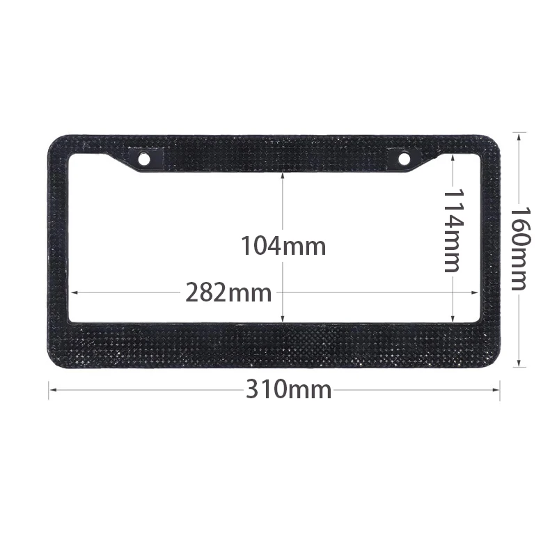 Рамка для номерного знака автомобиля крепление с кристаллами и бантом украшение
