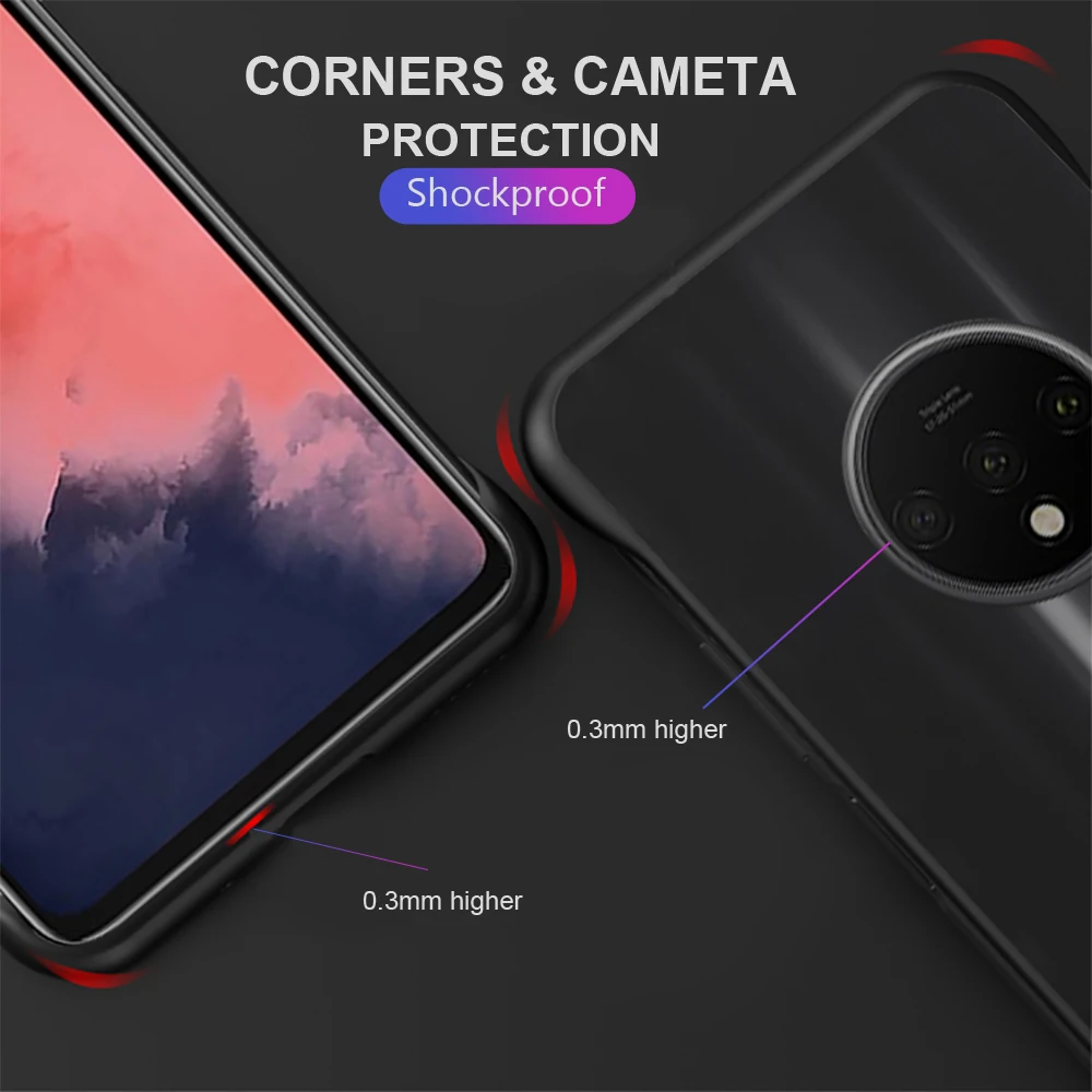 GKK прозрачный безрамный матовый чехол для Oneplus 7 Pro T противоударный ультра-тонкий
