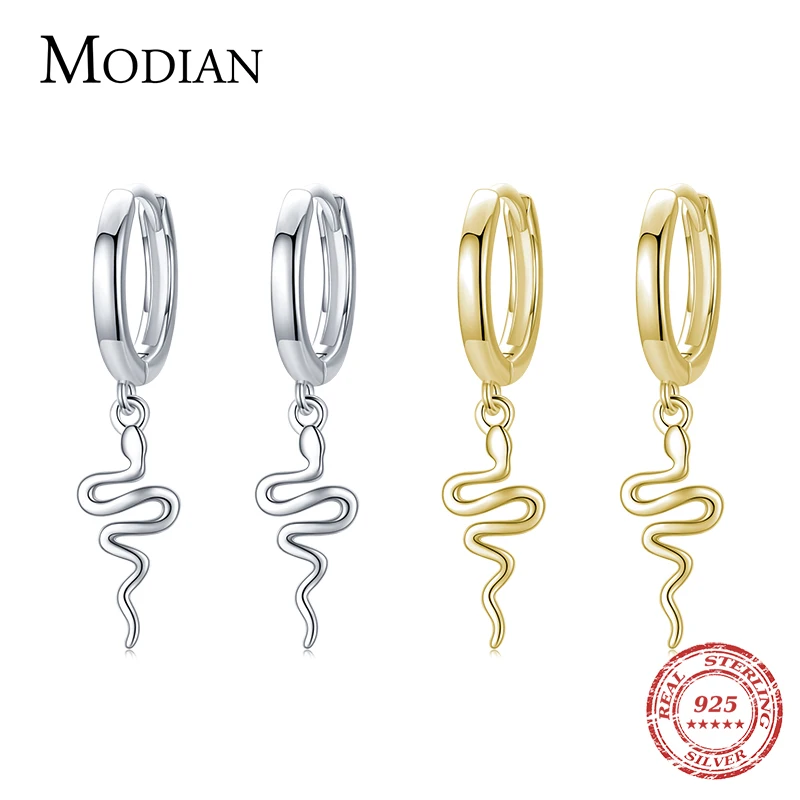 Modian 925 стерлингового серебра элегантный под змеиную кожу с модным животным