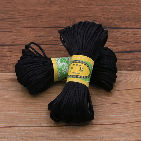 Шнур для украшений «сделай сам», атласный плетеный провод с узлом в китайском стиле, 20 м, 2 мм, 25 цветов, для изготовления ювелирных изделий, браслетов