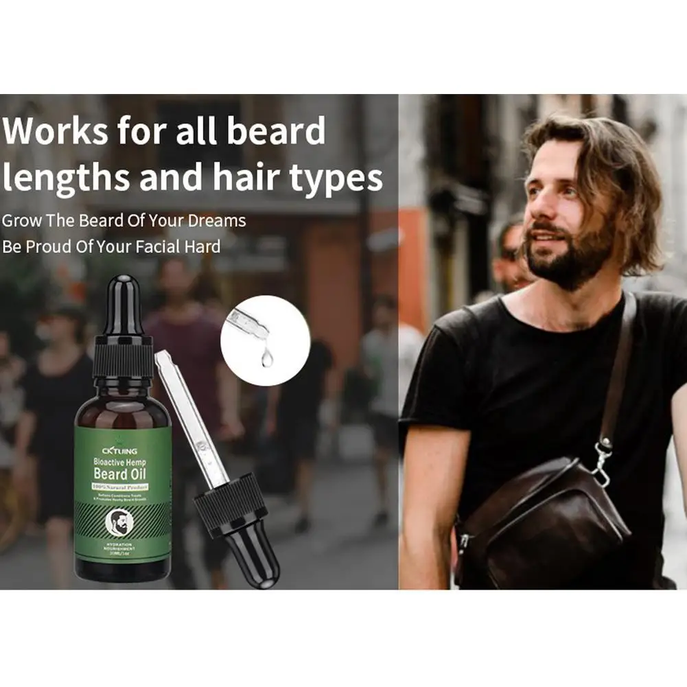 

Men Beard Growth Oil Essential Oils Fast Hair Growth Mustache Anti-Hair Anti-flaking Groom Lasting Hair Thick Loss N9Z1